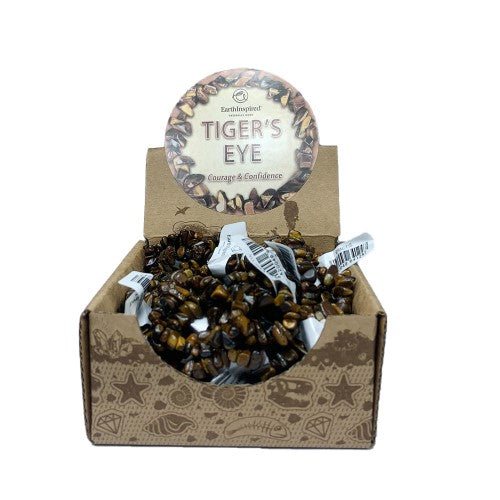 Tigers Eye 5mm Chip Bracelet - Pack of 50