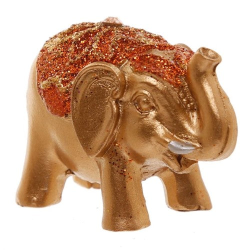 Collectable Ornament - Mini Metallic Glitter Lucky Elephant (Set of 24)