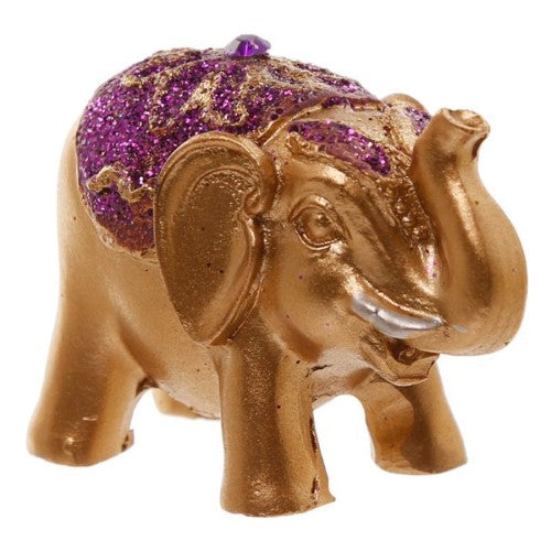 Collectable Ornament - Mini Metallic Glitter Lucky Elephant (Set of 24)