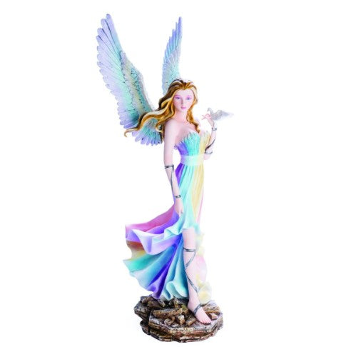 Figurine - Large Rainbow Angel with Dove (60cm)