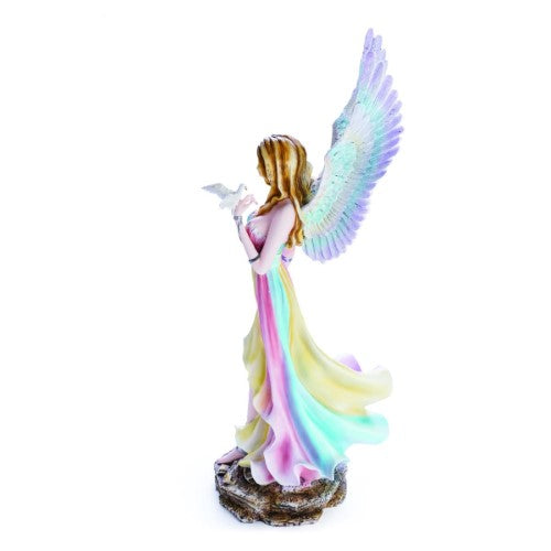 Figurine - Large Rainbow Angel with Dove (60cm)