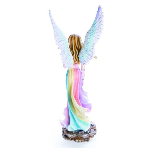 Figurine - Large Rainbow Angel with Dove (60cm)