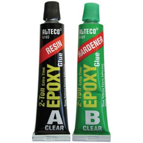 Alteco 2 Ton Epoxy Glue in clear 40g pack, ideal for strong, lasting bonds on various materials with 60-minute working time.