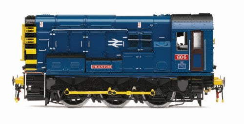 Hornby BR CL.08, 0-6-0, 604 'Phantom' model, showcasing detailed design and iconic BR blue livery, perfect for collectors.