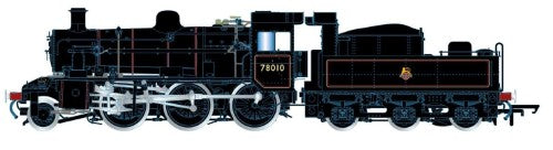 Hornby BR Std 2MT '78010' model locomotive, 2-6-0 wheel arrangement, detailed vintage British railway replica.
