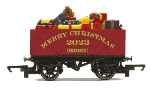 Festively designed Hornby Christmas Wagon 2023, adding holiday charm to any model railway collection.