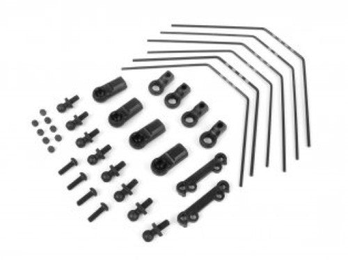 gRS4 Sway Bar Set for RC cars, enhancing handling and stability with small, medium, and hard bars for various terrains.