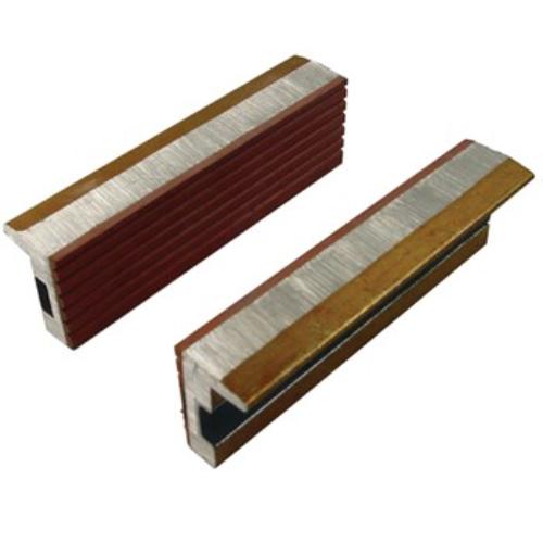 Worldwide GJ-915 125mm soft vice jaws with aluminum frame and magnetic retention for safe clamping of delicate materials.