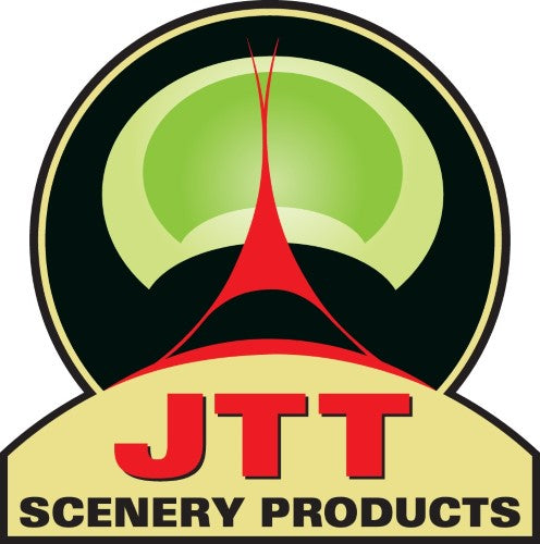 JTT Scenery Products Catalogue showcasing realistic model landscapes and decorative elements for train enthusiasts.