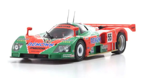 Kyosho Mazda 787B #55 body set for RC cars, inspired by the 1991 Le Mans winner, enhances performance and style.