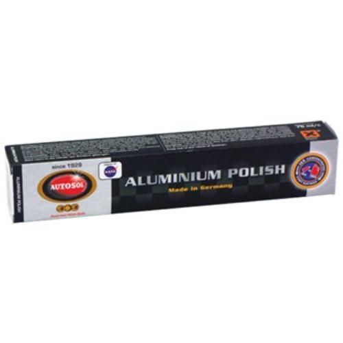 Autosol Aluminium Polish 100g tube for high-gloss shine on aluminium surfaces, ammonia-free and eco-friendly.