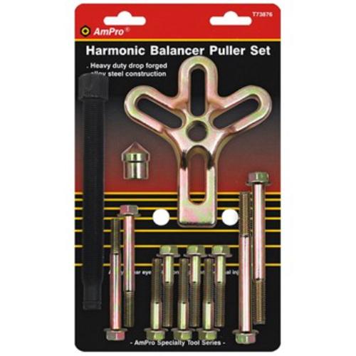 AmPro 13pc Harmonic Balancer Puller Set for efficient removal of balancers, dampers, and pulleys in vehicle repairs.