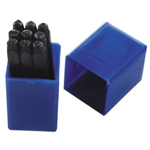 AmPro 9pc Number Punch Set, 4mm steel punches for precise marking and labeling in DIY and crafts.