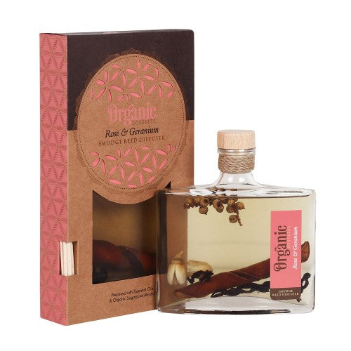 Reed Diffuser Rose + Geranium Organic Goodness