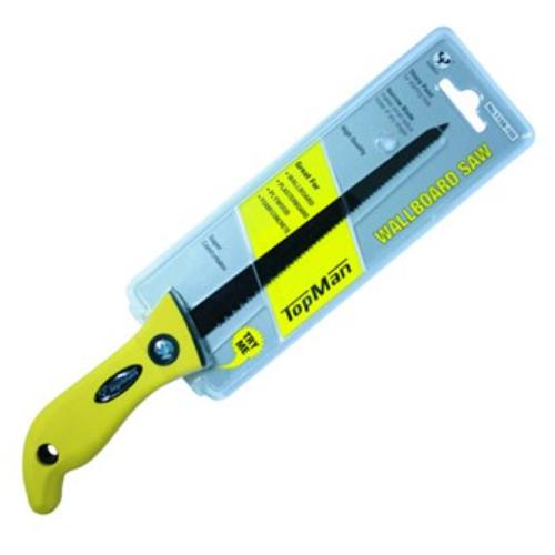 Topman 1158 wallboard saw with high carbon steel blade for precise cutting of wallboard, gypsum, and plywood.