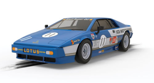 Slot car model of the iconic Lotus Esprit S1, commemorating Gerry Marshall's racing at Silverstone in 1981.