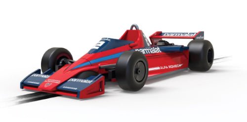 Slot car of Brabham BT46, driven by John Watson in the 1978 Italian GP, showcasing its detailed design and racing history.