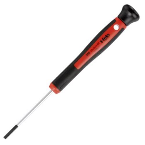 Felo 240 Precision Screwdriver with durable chrome-molybdenum-vanadium steel blade for electronics, assembly, and repairs.