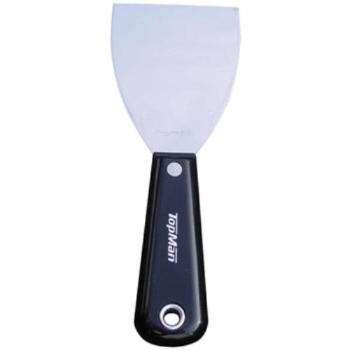 Topman 5120-075 stainless steel paint scraper, 75mm, designed for effective paint removal and precise scraping.
