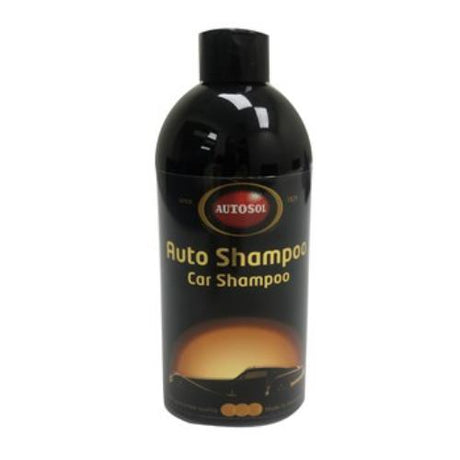 Autosol Auto Shampoo 500ml, a gentle yet powerful cleaner for all vehicle surfaces, ensuring a streak-free shine and fresh scent.