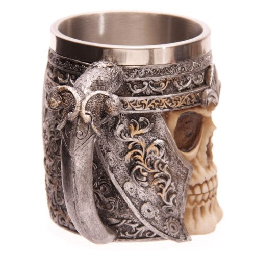 Tankard - Decorative Skull Warrior (15cm)