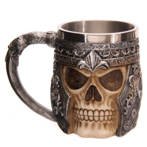 Tankard - Decorative Skull Warrior (15cm)