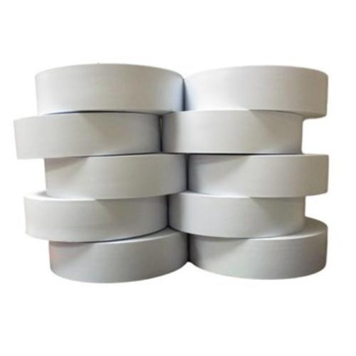 White PVC insulation tape, 20m x 18mm, packet of 10, moisture-resistant, ideal for electrical repairs and DIY projects.