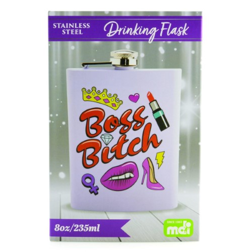 Metal Flask - Boss B*tch (13.5cm)