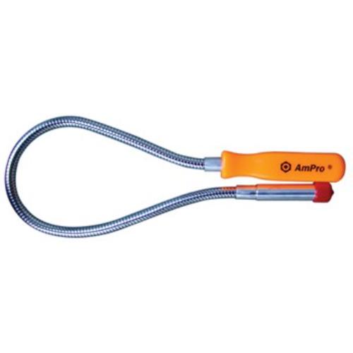 AmPro Flexi Magnetic Pick Up Tool with flexible shaft, heavy-duty design, and 3.5lbs capacity for retrieving metal objects.