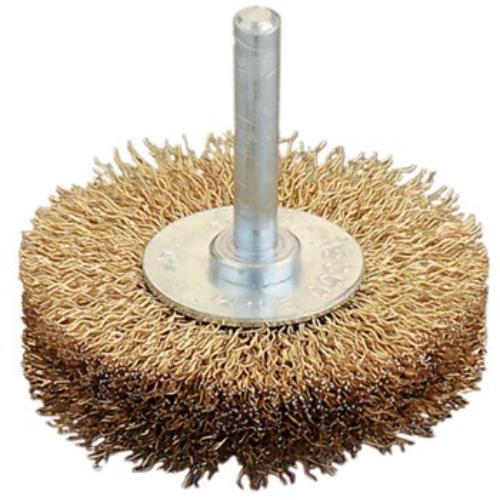 Jaz Wire Wheel Industrial 50mm x 10mm x 0.2mm - 6mm Shank - Stainless Steel Loos