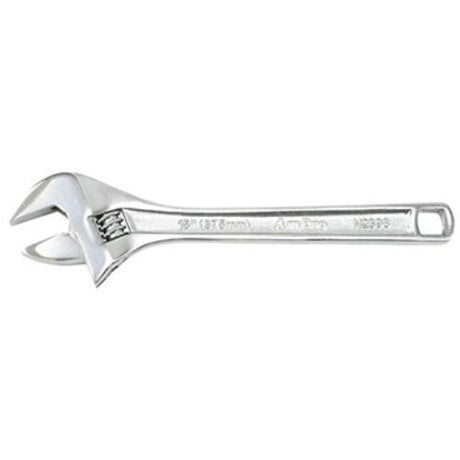 AmPro Adjustable Wrench S.C.P. 100mm in Chrome Vanadium Steel, ideal for precise gripping on various nuts and bolts.