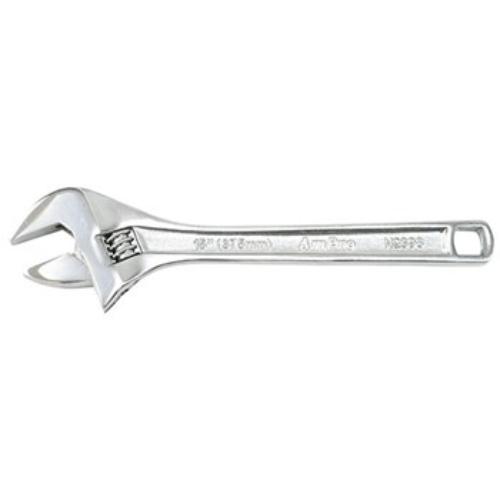 AmPro Adjustable Wrench S.C.P. 100mm in Chrome Vanadium Steel, ideal for precise gripping on various nuts and bolts.