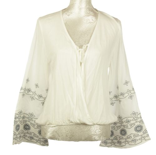 Embroidery Summer Top - White