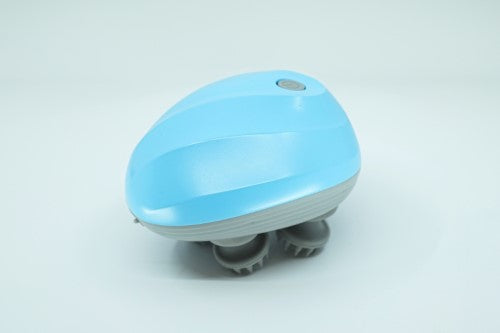 Premium blue cat massager providing gentle kneading for feline relaxation and comfort, USB rechargeable and whisper-quiet.