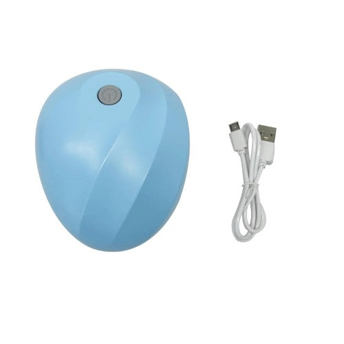 Premium blue cat massager for ultimate feline relaxation, featuring eco-friendly USB recharge and whisper-quiet design.