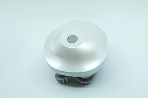 Flipside Pettecc Cat Massager in Pearl, designed for soothing feline relaxation with gentle kneading motions and easy USB charging.