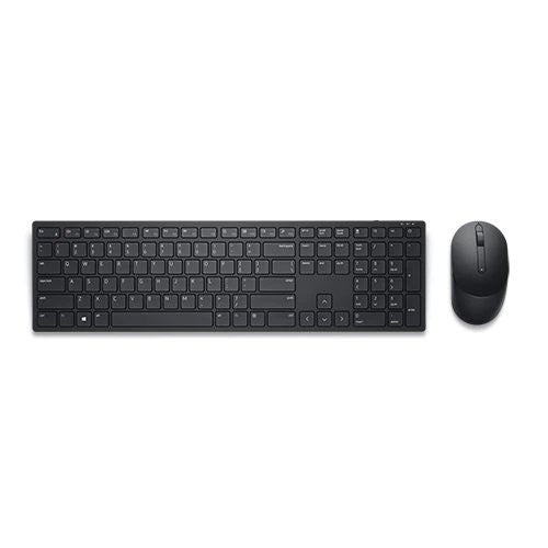 Dell KM5221W wireless keyboard and mouse combo with ergonomic design, 12 programmable keys, and long battery life in black.