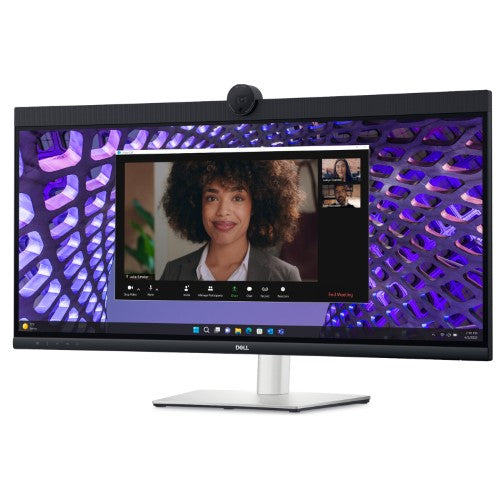 Dell 34-Inch Curved WQHD Video Conferencing Monitor with 2K Webcam & Built-in Speakers