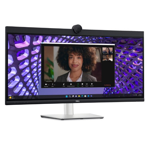 Dell 34-Inch Curved WQHD Video Conferencing Monitor with 2K Webcam & Built-in Speakers