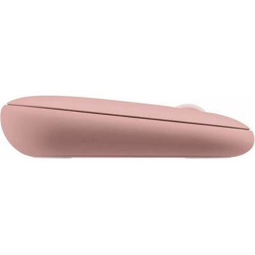 Logitech Pebble Mouse 2 M350s in Tonal Rose, eco-friendly, 4000 DPI, wireless, sleek design for versatile use.