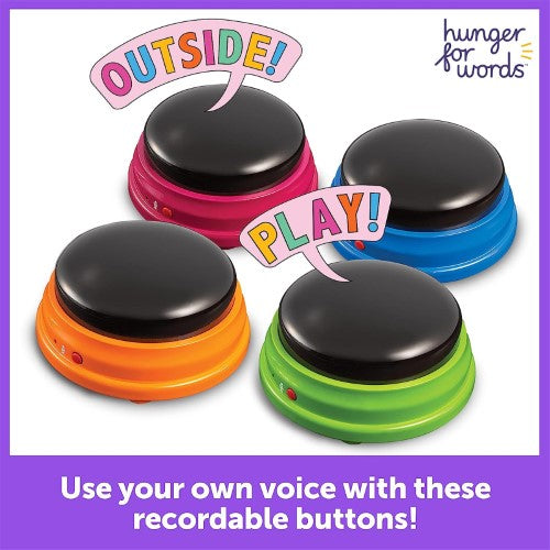 Talking Pet Starter Set - Flipside Hunger For Words - 4 Recordable Dog Communication Buttons