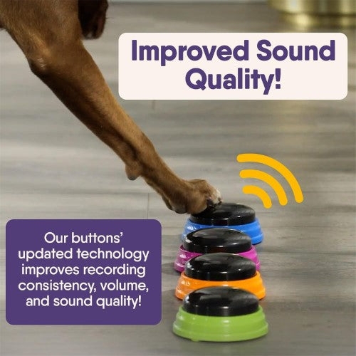 Talking Pet Starter Set - Flipside Hunger For Words - 4 Recordable Dog Communication Buttons
