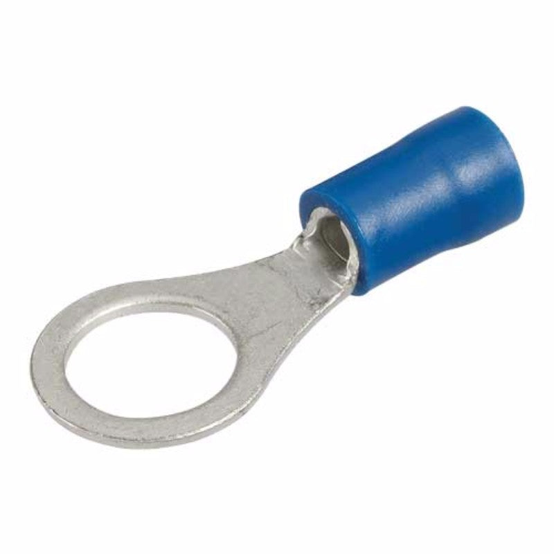 Narva blue ring terminal 8.4mm, vinyl insulated eye terminal for secure automotive and DIY electrical connections, pack of 14.
