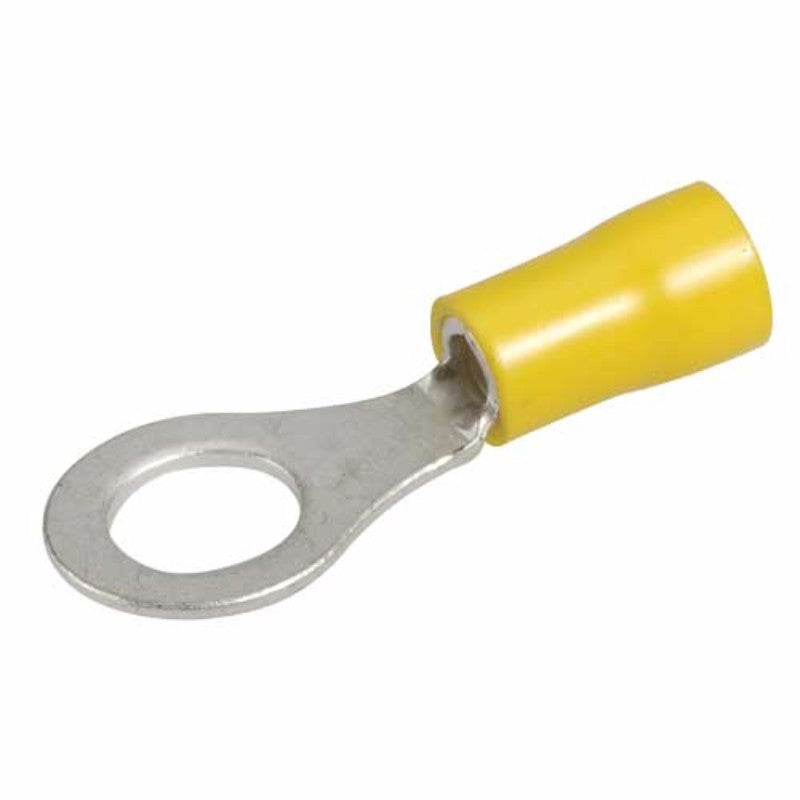 Narva Yellow Ring Terminals 8.4mm, pack of 10, for reliable electrical connections in automotive and marine applications.