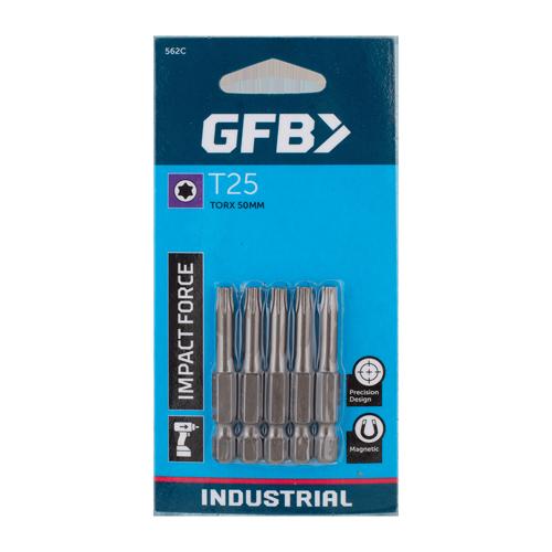 GFB Torx Driver Bit (T25 x 50mm) - 5 Pack