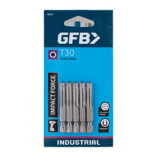 GFB Torx Driver Bit (T30 x 50mm) - 5 Pack