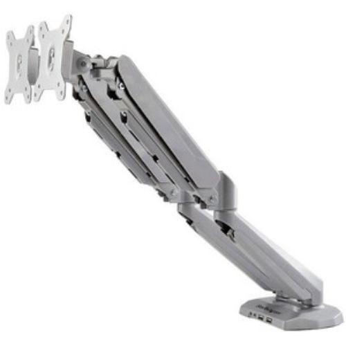 Dual Monitor Desk Mount Arm with USB/Audio Ports - Adjustable & Durable - Startech