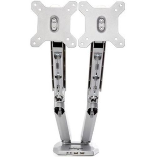 Dual Monitor Desk Mount Arm with USB/Audio Ports - Adjustable & Durable - Startech