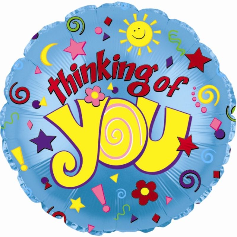 Vibrant 17-inch foil balloon featuring cheerful suns and stars, perfect for expressing warm sentiments and celebrations.
