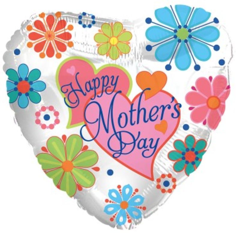 9-inch air-filled balloon for Mother's Day, featuring vibrant jewel flower design, perfect for celebrations and gifts.